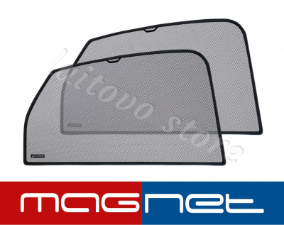 Volkswagen Tiguan (2008-2011) комплект бескрепёжныx защитных экранов Chiko magnet, задние боковые (Стандарт)
