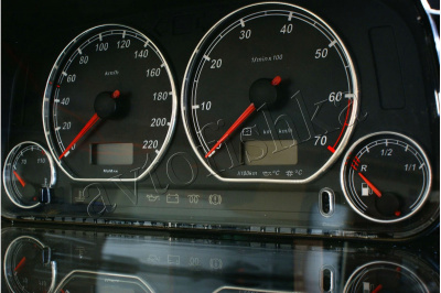 Volkswagen Polo 6n светодиодные шкалы (циферблаты) на панель приборов - дизайн 2