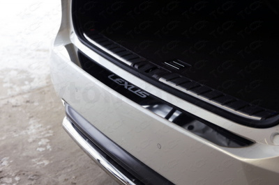 Lexus RX (16–) Накладка на задний бампер (лист зеркальный надпись Lexus)