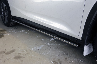 Lexus RX (16–) Пороги овальные с накладкой 75х42 мм