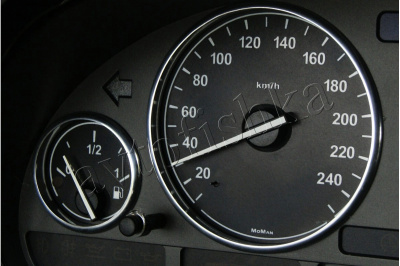 BMW X5 (99-06) светодиодные шкалы (циферблаты) на панель приборов - дизайн 1